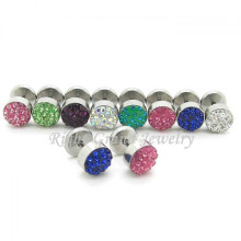 10MM Multi Crystal Ohr Piercings handgefertigte Fake Tunnel